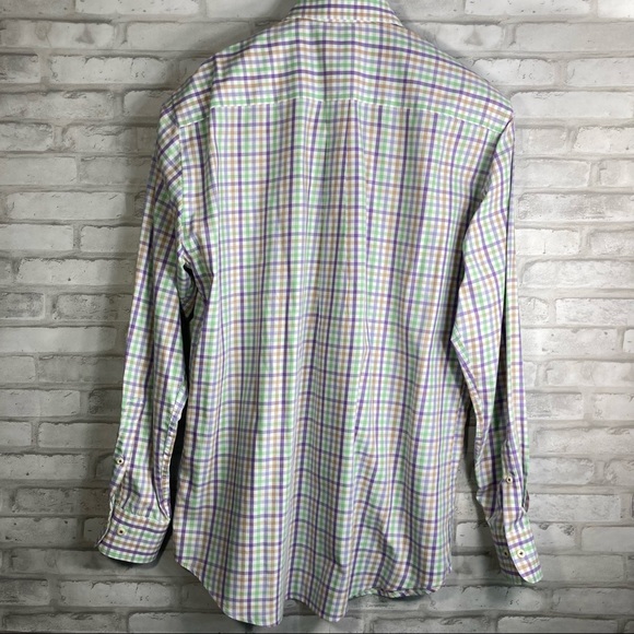 Peter Millar Men's 100% Cotton Long Sleeve Button Down Sport Shirt Size … - Picture 3 of 16